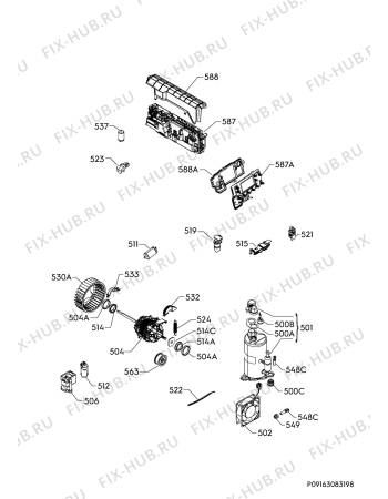 Взрыв-схема сушильной машины Electrolux EW7HL83W5 - Схема узла Electrical equipment 268